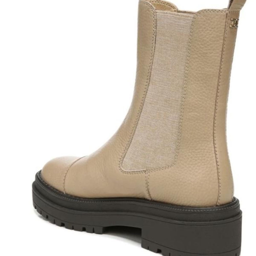 Sam Edelman Beige Wellington Cap Toe Chelsea Boots - Picture 2 of 2